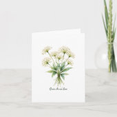 Queen Anne's Lace Floral Blank Note Card (Vorderseite)