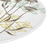 Queen Anne's Lace/White Round Glass Cutting Board Schneidebrett (Ecke)