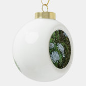 Queen Anne's Lace White Wild Blume Keramik Kugel-Ornament (Links)