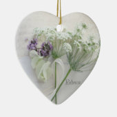 Queen Anne's lace with script Keramik Ornament (Rechts)