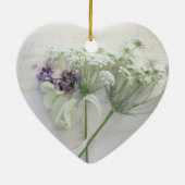 Queen Anne's lace with script Keramik Ornament (Hinten)