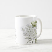 Queen Ann's Lace auf Weiß Kaffeetasse (VorderseiteRechts)