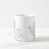 Queen Ann's Lace auf Weiß Kaffeetasse (Mittel)