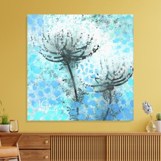 Queen Ann's Lace Stretched Leinwand (Insitu (Wohnzimmer))