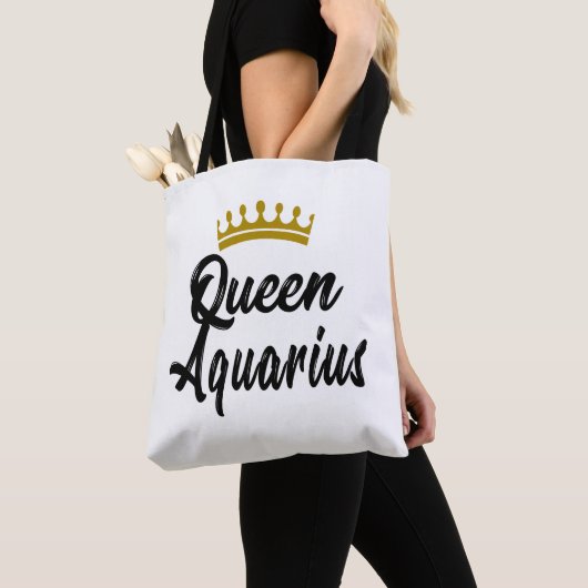 Queen Aquarius Zodiac Horoscope Star Geburt Tasche (Von Nahem)