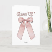 Queen B -  Pink chic bows Karte (Rückseite)