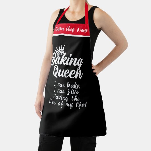 Queen backen Sie können backen | Personalisiert Fu Schürze (InSitu)