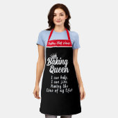 Queen backen Sie können backen | Personalisiert Fu Schürze (Getragen)