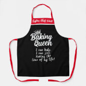 Queen backen Sie können backen | Personalisiert Fu Schürze (Vorderseite)
