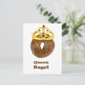 Queen Bagel Postkarte (Stehend Vorderseite)