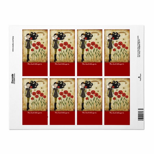 Queen Beatrix Buchzeichen Labels (Vorne)