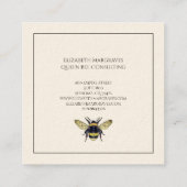 Queen Bee and Crown Consulting Quadratische Visitenkarte (Rückseite)