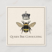 Queen Bee and Crown Consulting Quadratische Visitenkarte (Vorderseite)