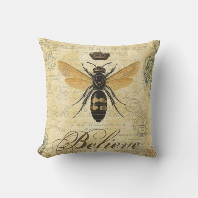 Queen Bee - Believe Throw Kissen (Vorderseite)