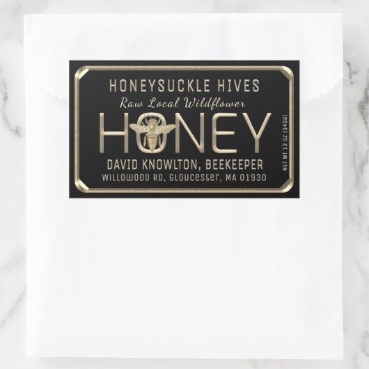 Queen Bee besticht durch Text und Frame Raw Local Rechteckiger Aufkleber (Tasche)