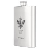 Queen Bee "Bleibe Buzzed" Edelstahl Flachmann (Links)