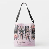 Queen Bee Bling Tote Bag Tragetaschen Mit Langen Trägern (Rückseite)
