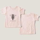 Queen Bee Bug Insect Antike Illustration (Design Vorderseite & Rückseite)