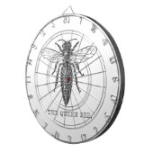Queen Bee Bug Insect Antike Illustration Dartscheibe (Vorderseite rechts)
