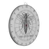 Queen Bee Bug Insect Antike Illustration Dartscheibe (Vorderseite Links)