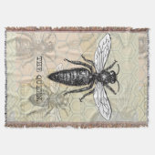 Queen Bee Bug Insect Antike Illustration Decke (Vorderseite)