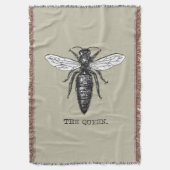 Queen Bee Bug Insect Antike Illustration Decke (Vorderseite Vertikal)