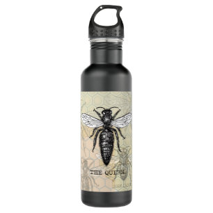 Queen Bee Bug Insect Antike Illustration Edelstahlflasche