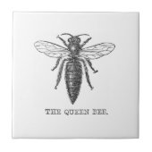 Queen Bee Bug Insect Antike Illustration Fliese (Vorderseite)