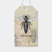 Queen Bee Bug Insect Antike Illustration Geschenkanhänger (Vorderseite)
