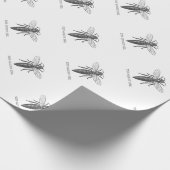 Queen Bee Bug Insect Antike Illustration Geschenkpapier (Ecke)