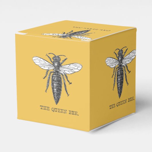 Queen Bee Bug Insect Antike Illustration Geschenkschachtel (Vorderseite)