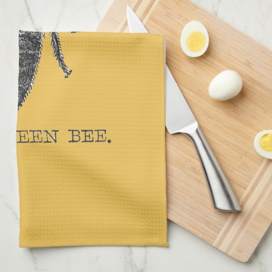 Queen Bee Bug Insect Antike Illustration Handtuch (Viertel Falte)