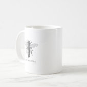 Queen Bee Bug Insect Antike Illustration Kaffeetasse (Vorderseite Links)