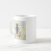 Queen Bee Bug Insect Antike Illustration Kaffeetasse (Vorderseite Links)