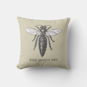 Queen Bee Bug Insect Antike Illustration Kissen