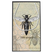 Queen Bee Bug Insect Antike Illustration Kleine Geschenktüte (Rückseite)