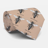 Queen Bee Bug Insect Antike Illustration Krawatte (Gerollt)