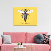 Queen Bee Bug Insect Antike Illustration Leinwanddruck (Insitu (Wohnzimmer))