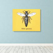 Queen Bee Bug Insect Antike Illustration Leinwanddruck (Insitu (Holzboden))