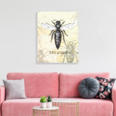 Queen Bee Bug Insect Antike Illustration Leinwanddruck (Insitu (Wohnzimmer))