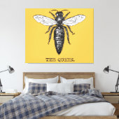 Queen Bee Bug Insect Antike Illustration Leinwanddruck (Insitu (Schlafzimmer))