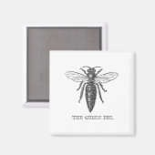 Queen Bee Bug Insect Antike Illustration Magnet (Vorderseite/Rückseite)