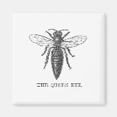 Queen Bee Bug Insect Antike Illustration Magnet (Vorne)