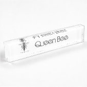 Queen Bee Bug Insect Antike Illustration Namensplakette