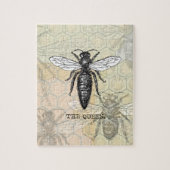 Queen Bee Bug Insect Antike Illustration Puzzle (Vertikal)