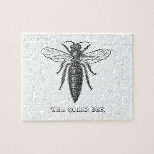 Queen Bee Bug Insect Antike Illustration Puzzle