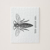 Queen Bee Bug Insect Antike Illustration Puzzle (Vertikal)