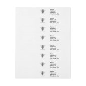 Queen Bee Bug Insect Antike Illustration Rundum-Adressaufkleber (Bogen)