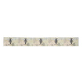 Queen Bee Bug Insect Antike Illustration Satinband (Vorderseite)