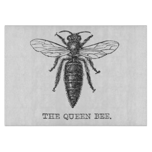 Queen Bee Bug Insect Antike Illustration Schneidebrett